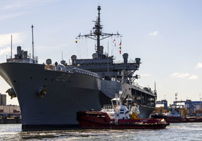 USS Mount Whitney piered in Klaipėda for a port visit   - 12
