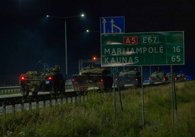 Deployment Exercise to Test Ground Force Movement: German Tanks and Other Military Vehicles to... - 1