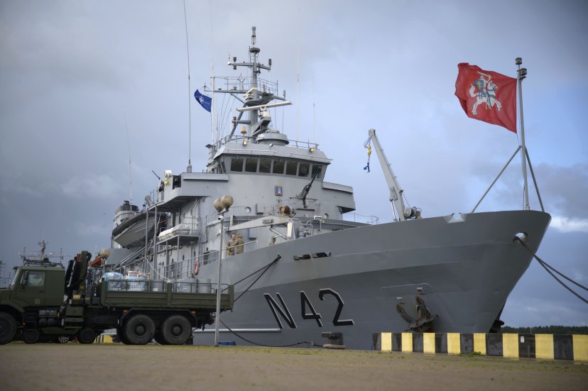 Standing NATO Mine Countermeasures Group 1 on a port call in Klaipėda  